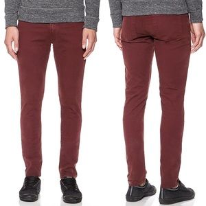 J Brand The Mick Garment Dyed Skinny Jeans Claret